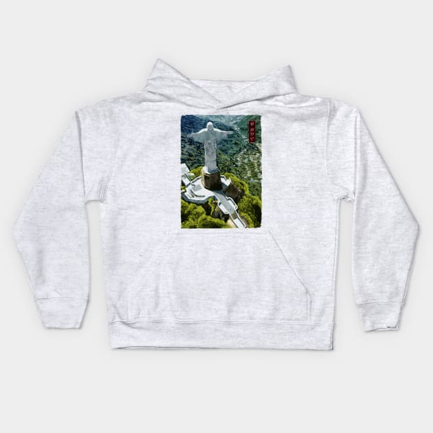 Christ the Redeemer - White Kids Hoodie by Thor Reyes